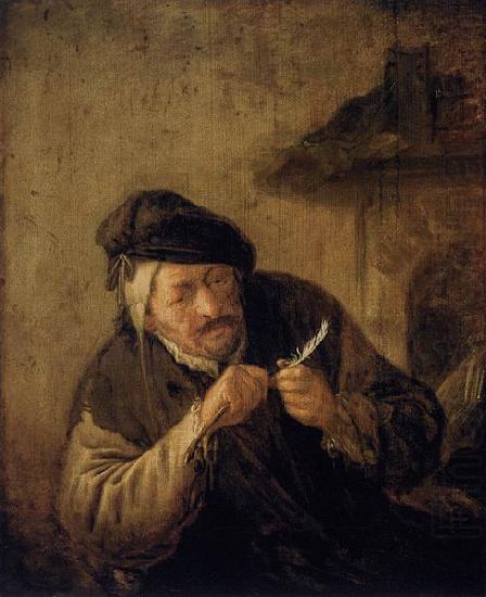 Adriaen van ostade Cutting the Feather china oil painting image